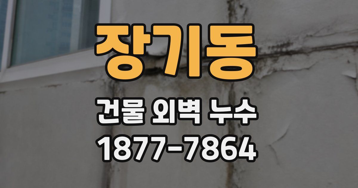 장기동 건물 외벽 누수