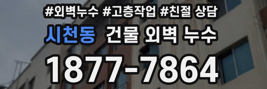 시천동 건물 외벽 누수