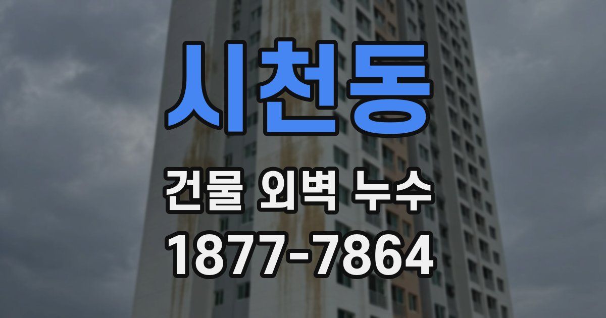 시천동 건물 외벽 누수