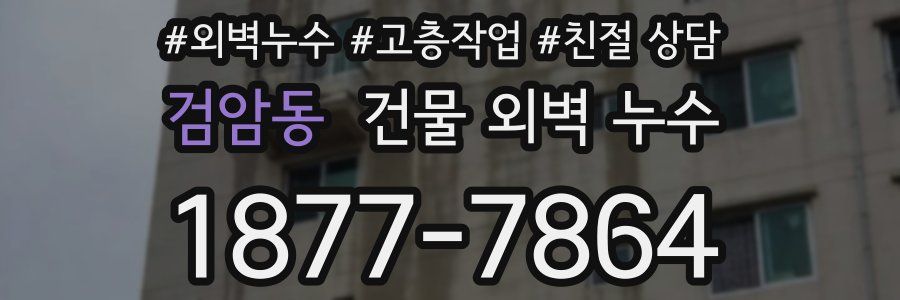 검암동 건물 외벽 누수
