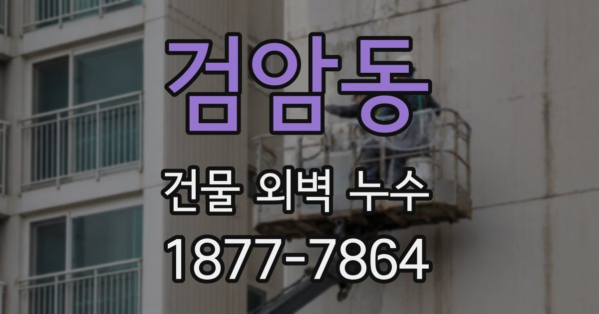 검암동 건물 외벽 누수