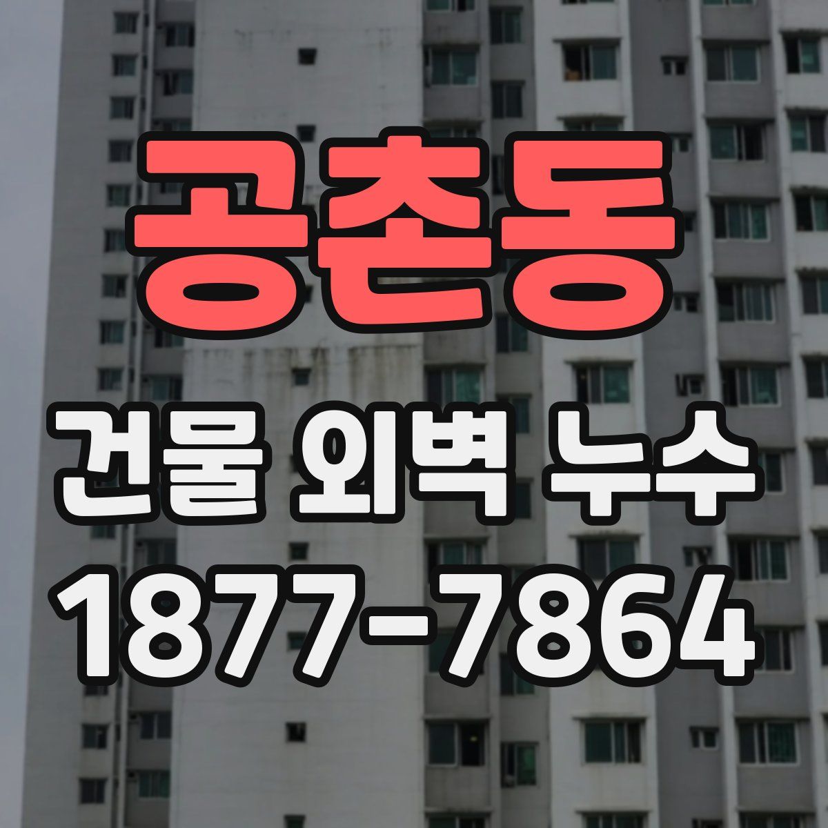 공촌동 건물 외벽 누수