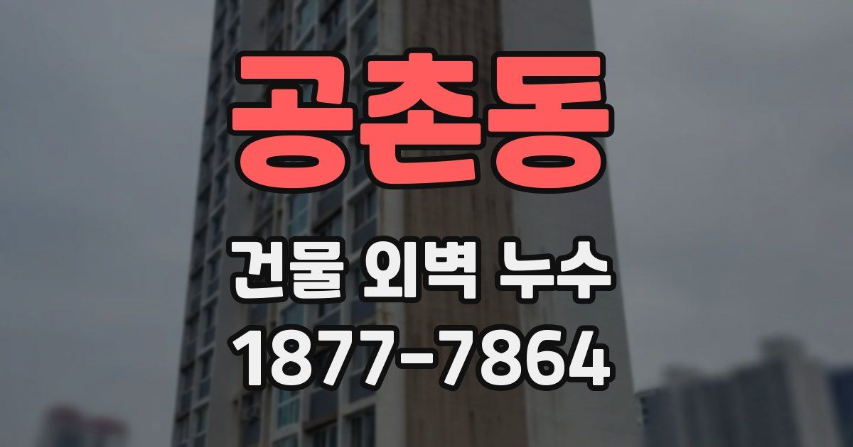 공촌동 건물 외벽 누수