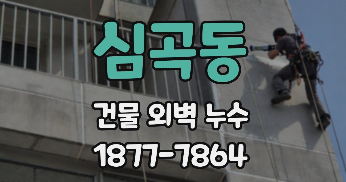 심곡동 건물 외벽 누수