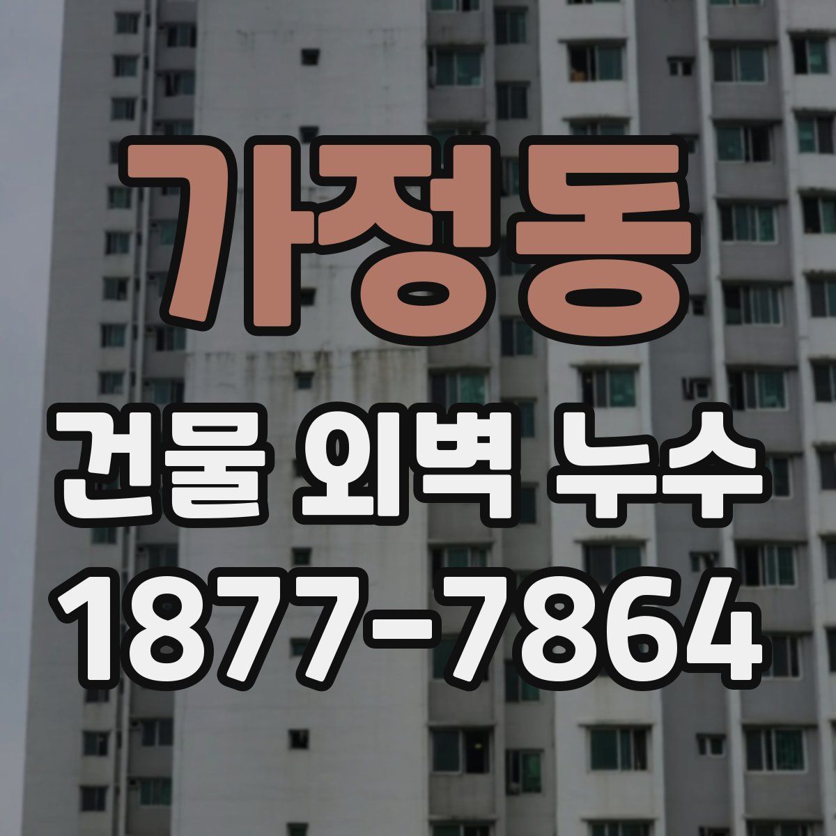 가정동 건물 외벽 누수