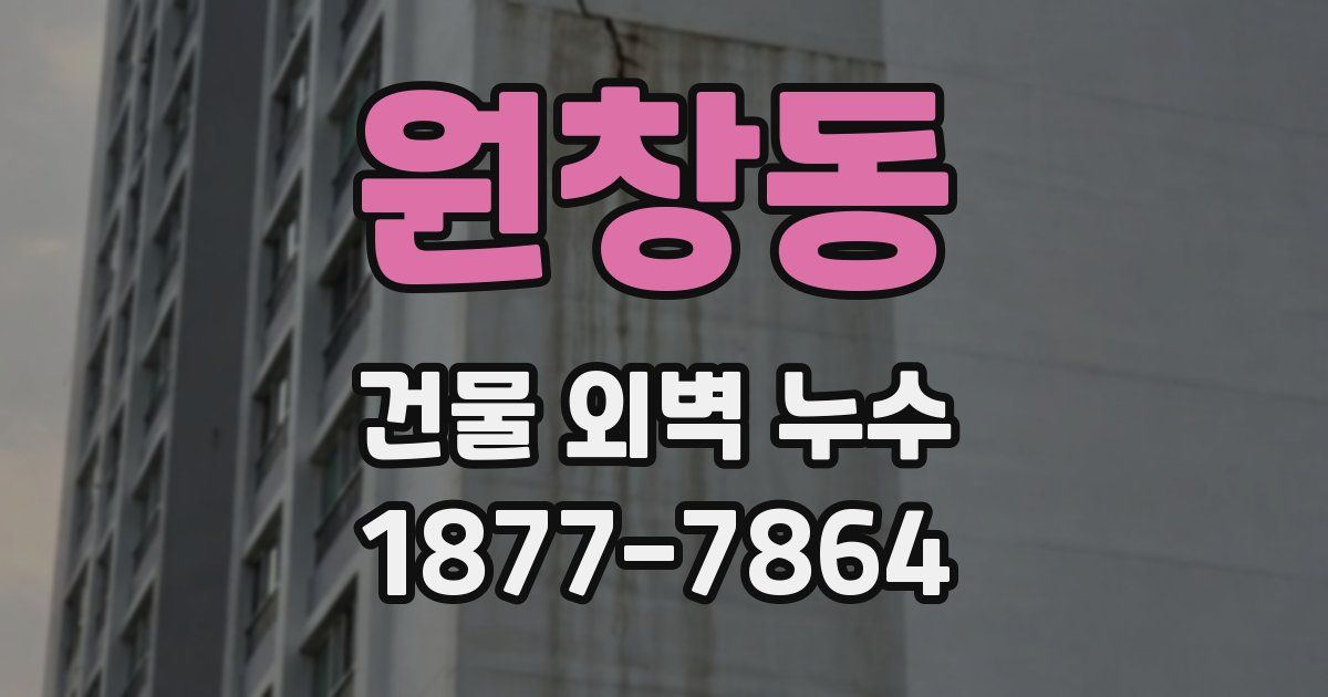 원창동 건물 외벽 누수