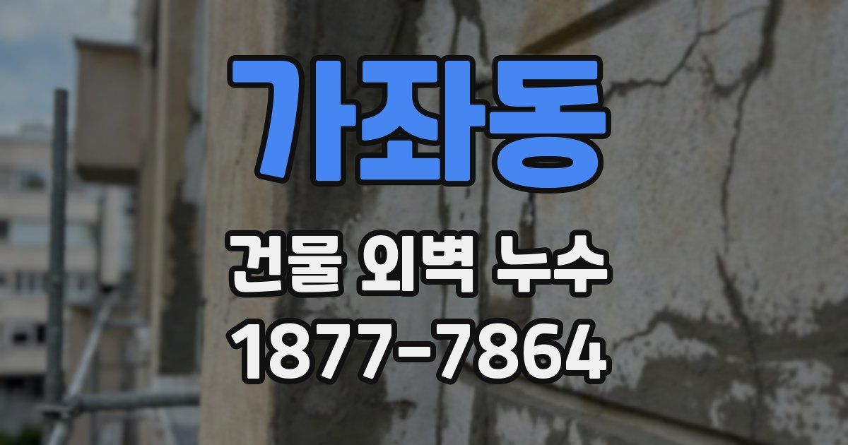 가좌동 건물 외벽 누수