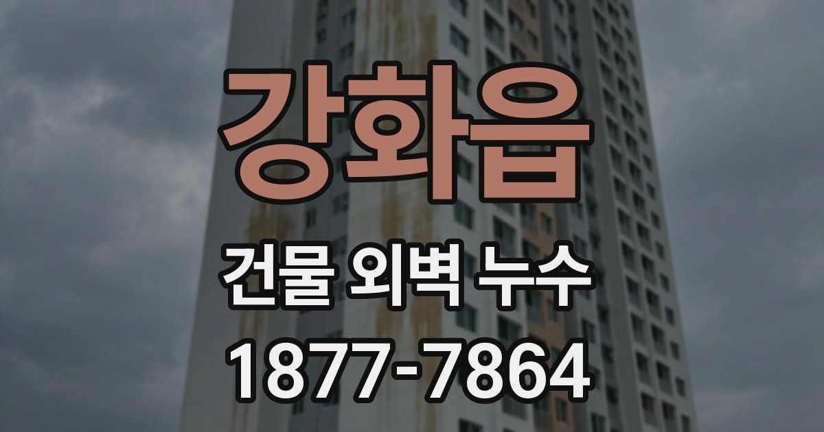 강화읍 건물 외벽 누수