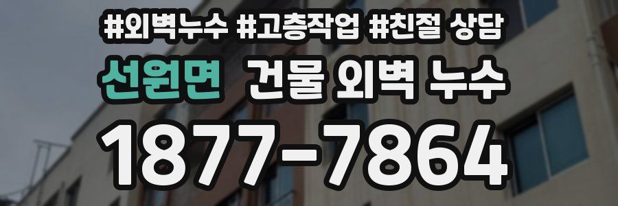 선원면 건물 외벽 누수