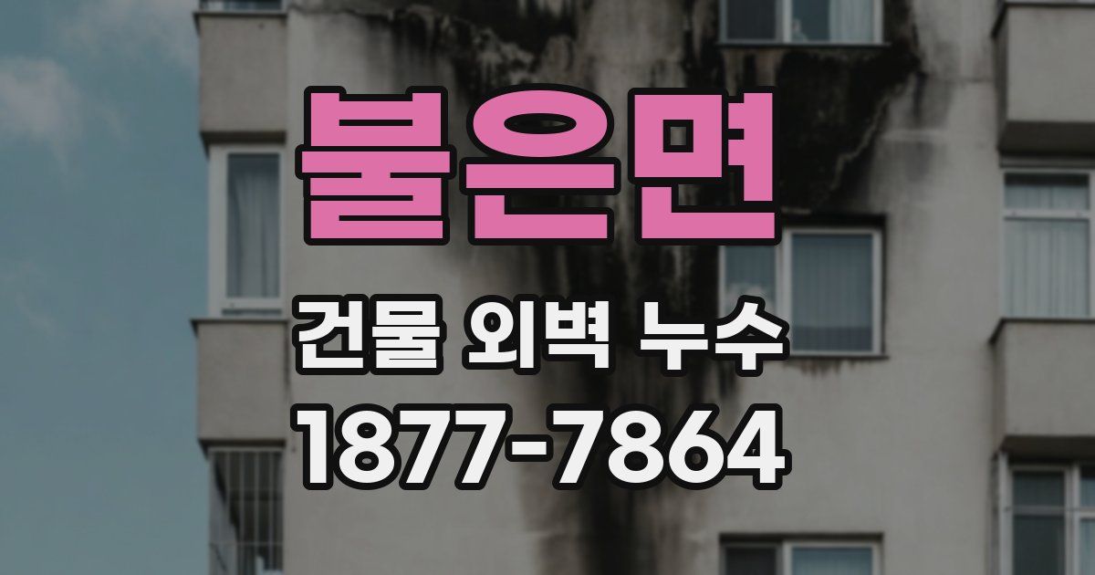 불은면 건물 외벽 누수