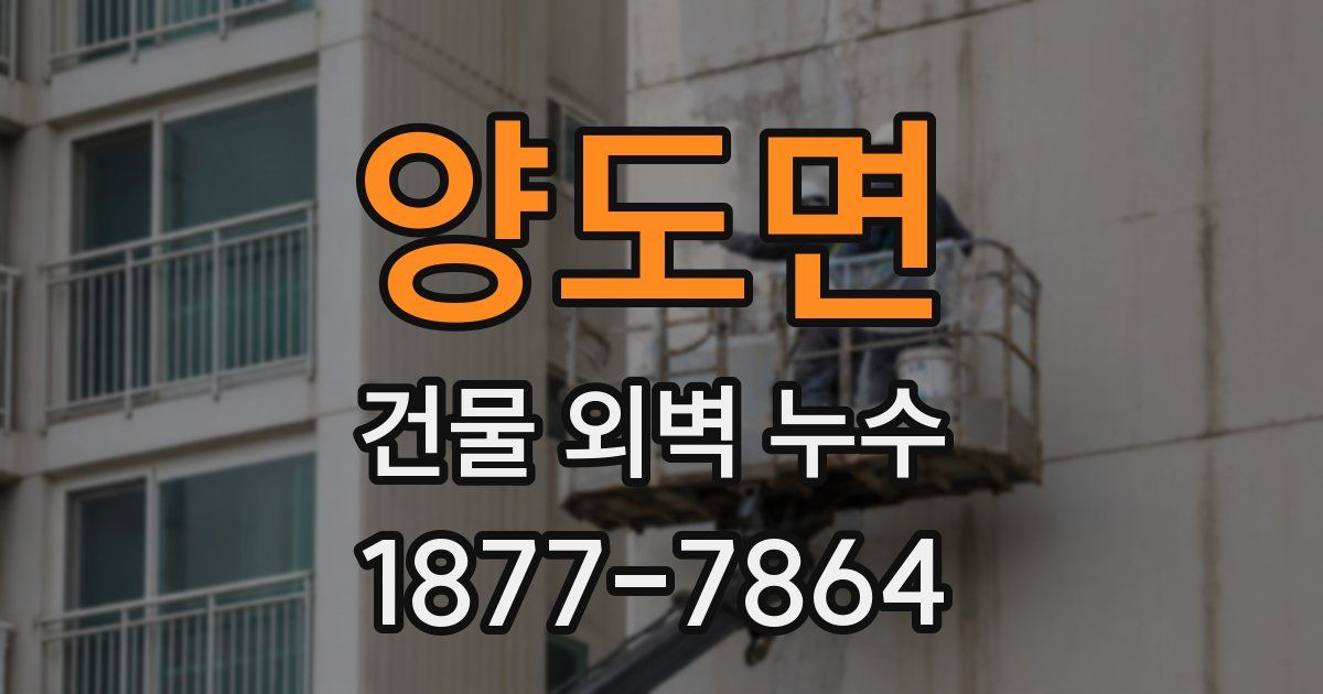 양도면 건물 외벽 누수