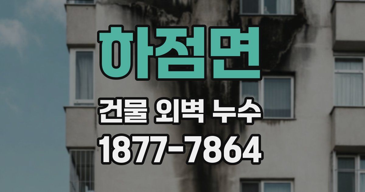 하점면 건물 외벽 누수