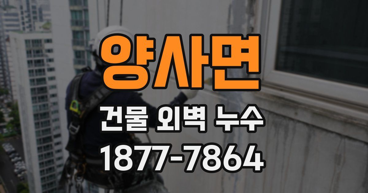양사면 건물 외벽 누수