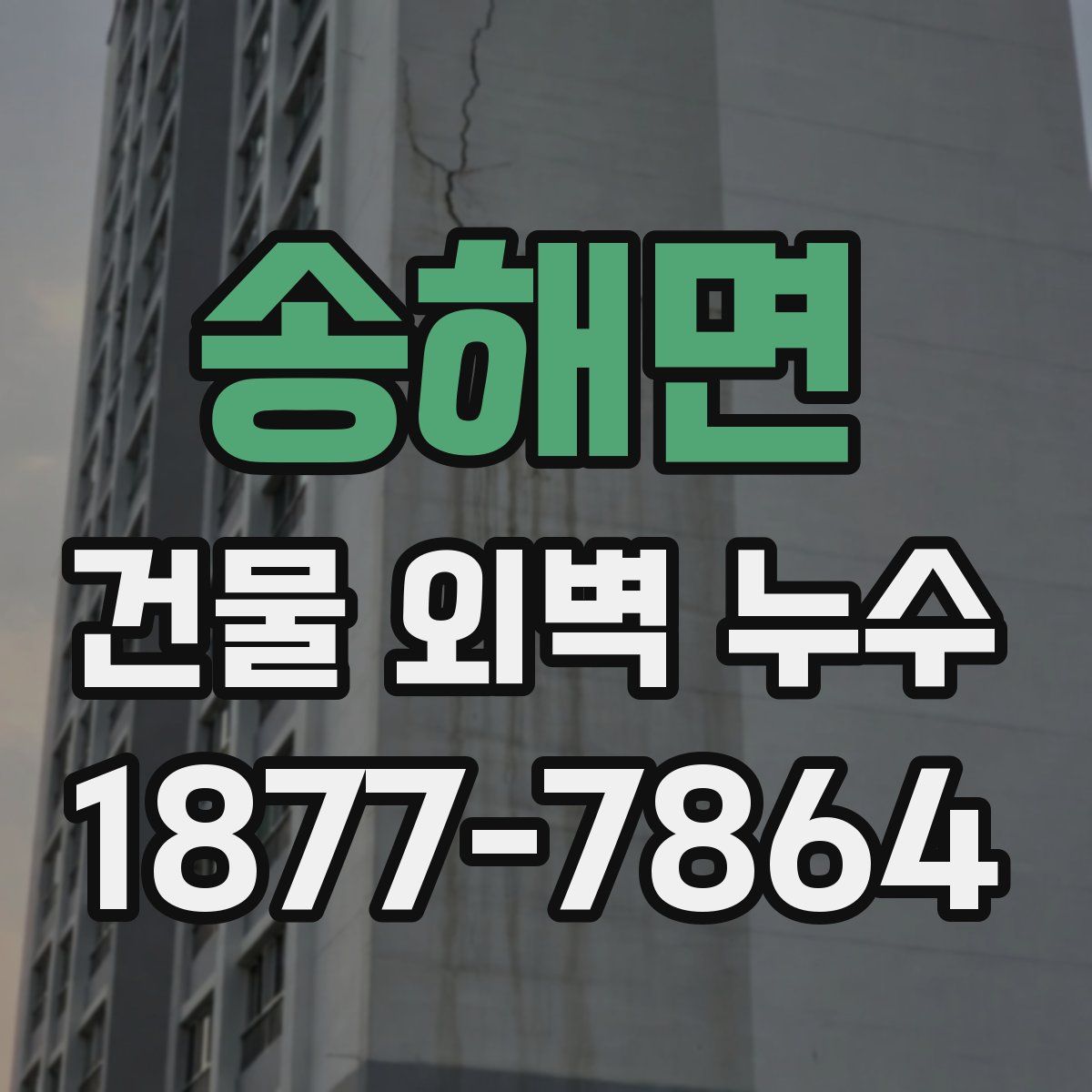 송해면 건물 외벽 누수