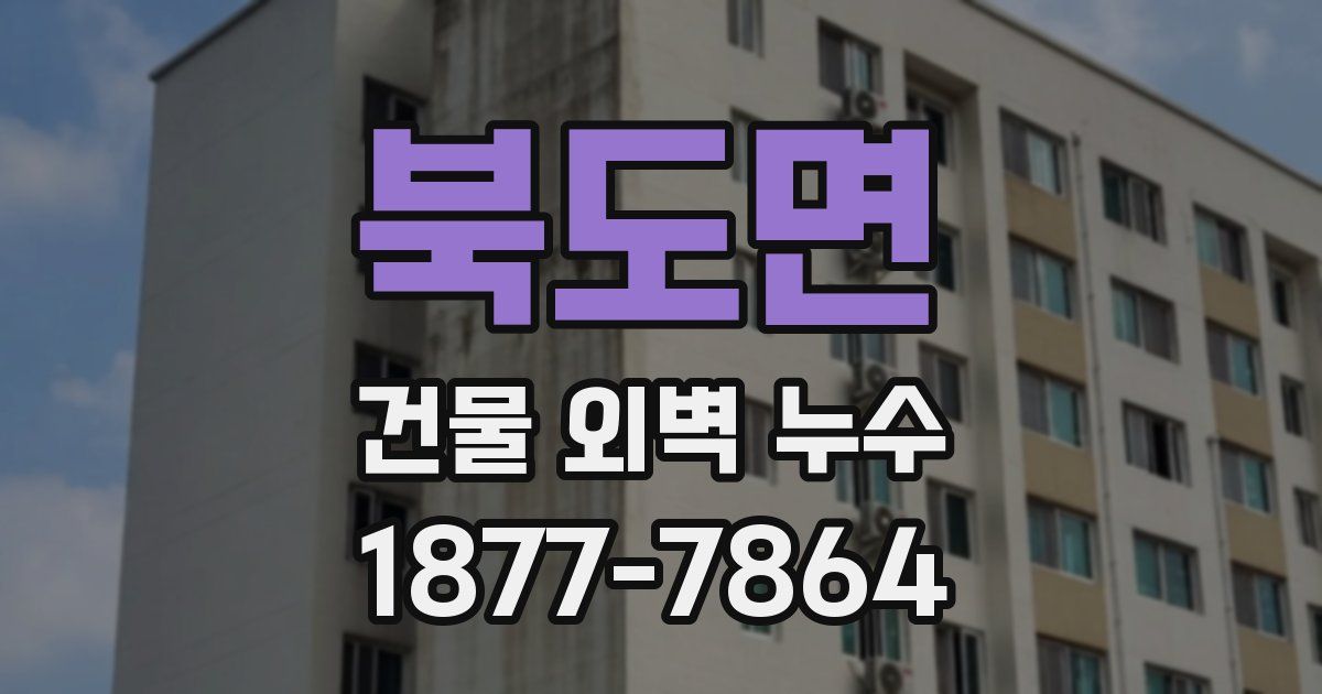 북도면 건물 외벽 누수