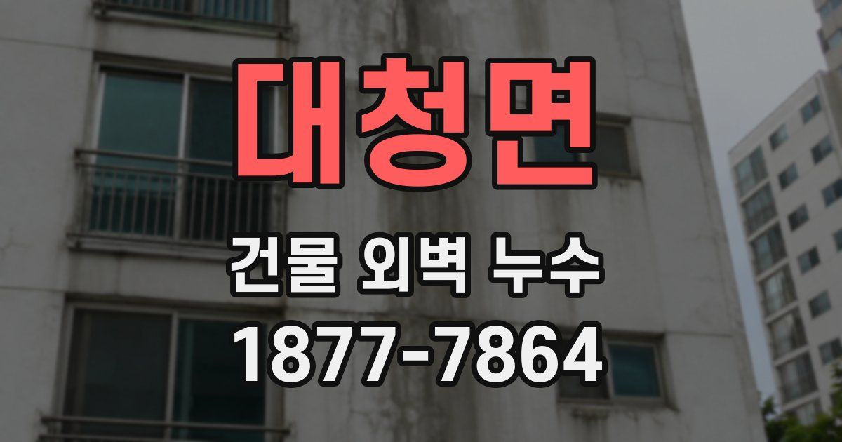대청면 건물 외벽 누수