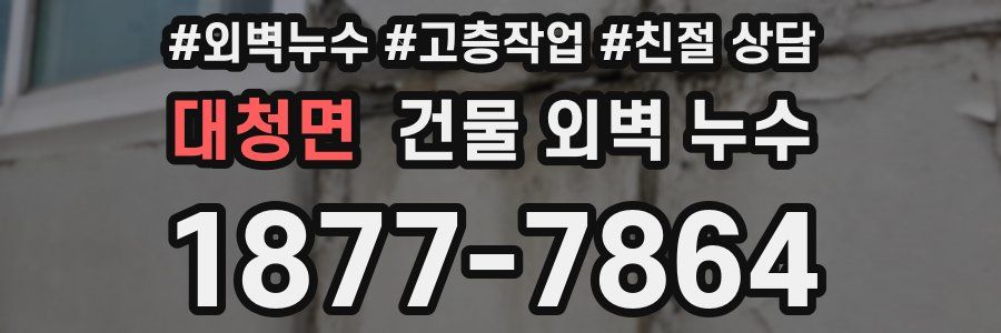 대청면 건물 외벽 누수