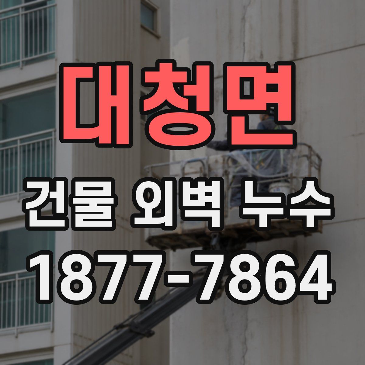 대청면 건물 외벽 누수