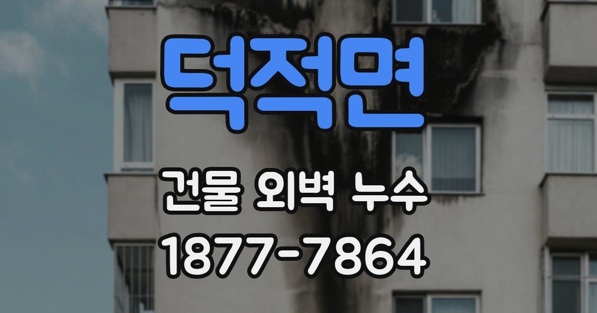 덕적면 건물 외벽 누수