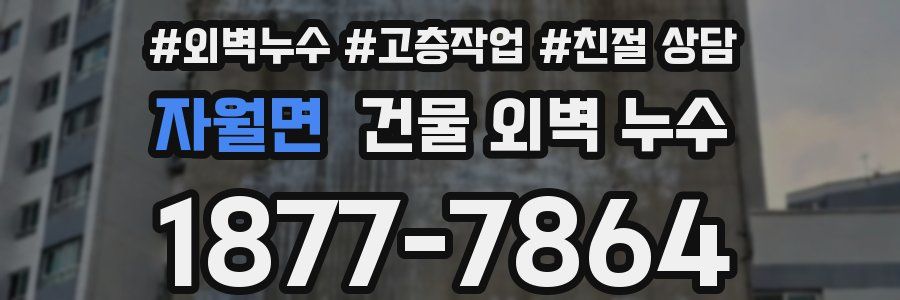 자월면 건물 외벽 누수