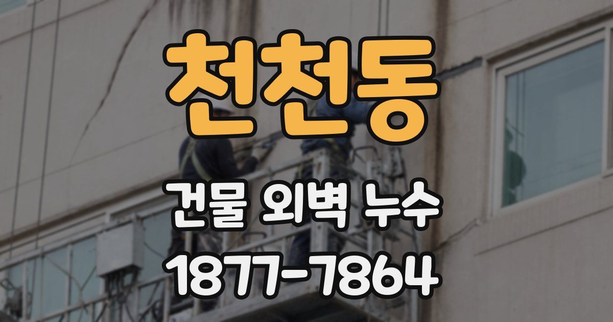 천천동 건물 외벽 누수