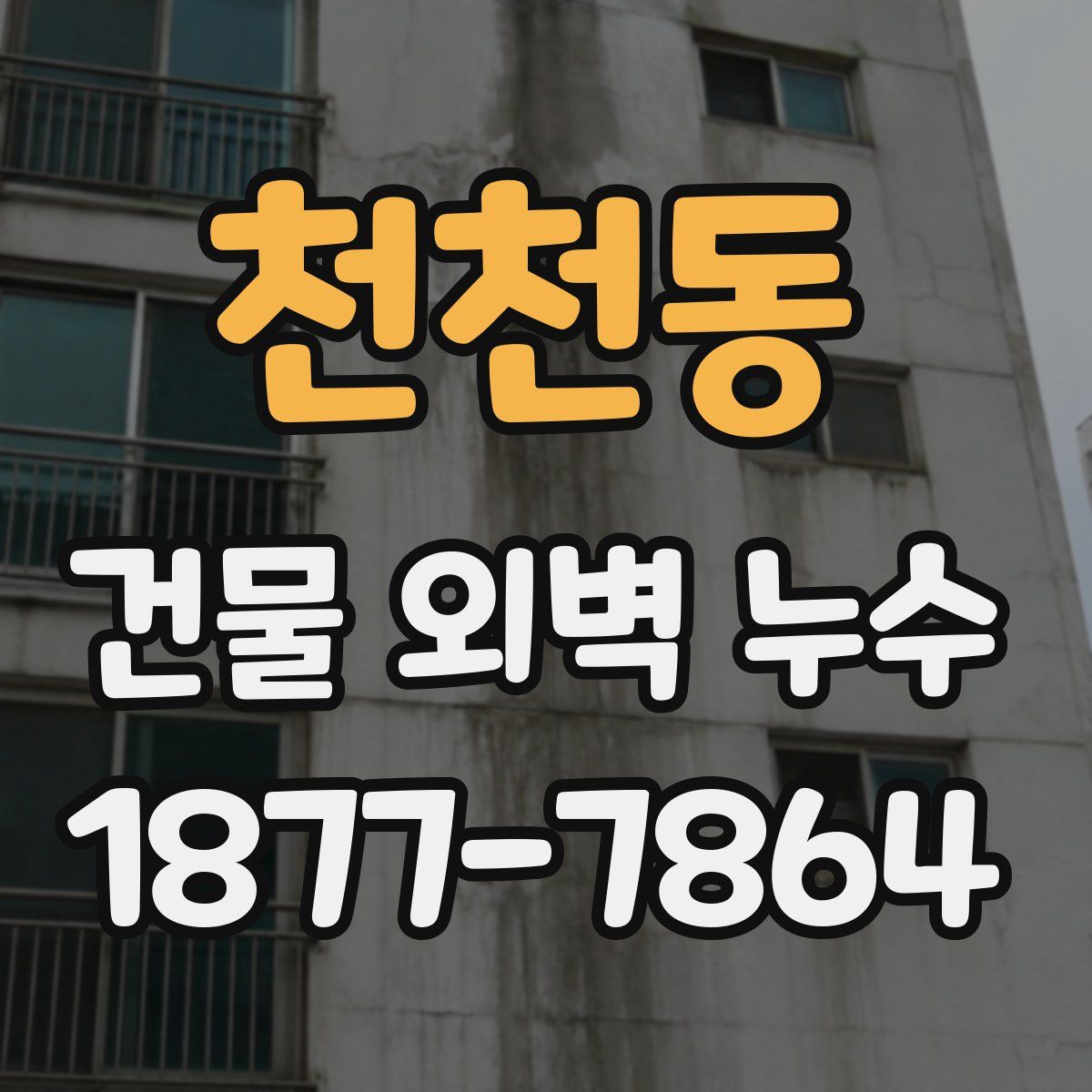 천천동 건물 외벽 누수