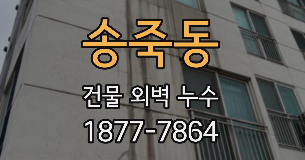 송죽동 건물 외벽 누수