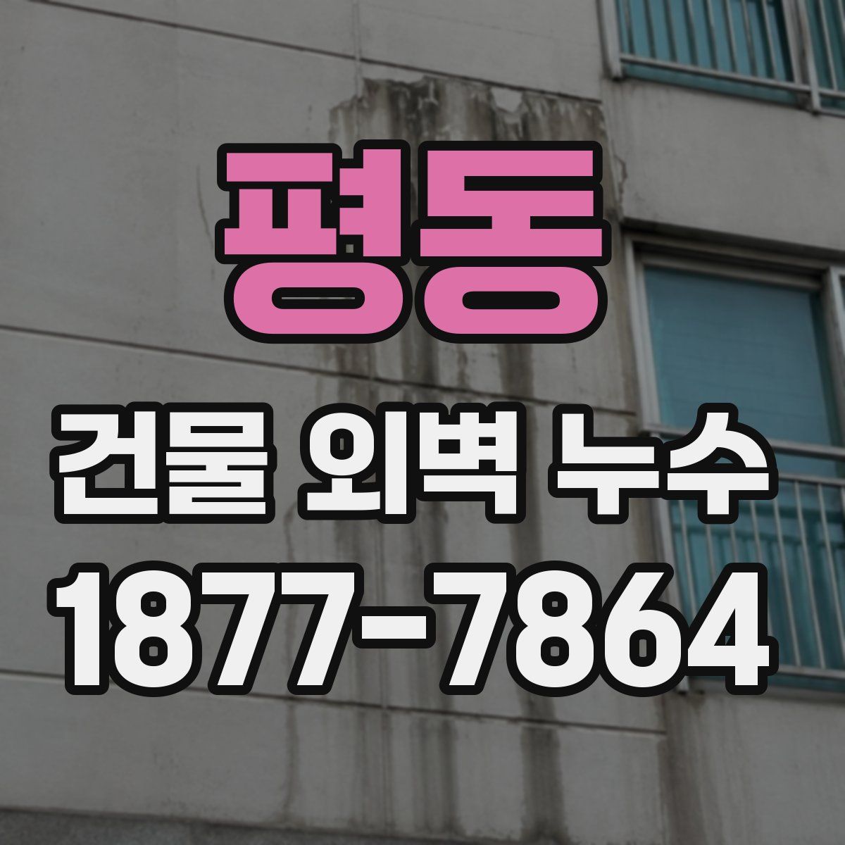 평동 건물 외벽 누수