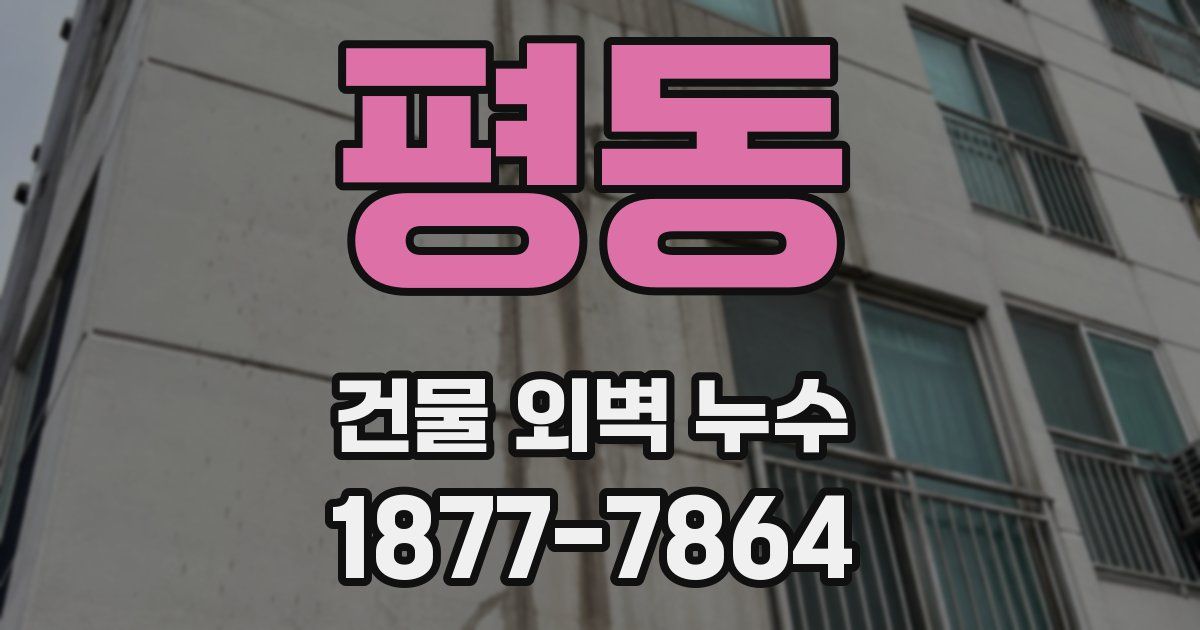 평동 건물 외벽 누수