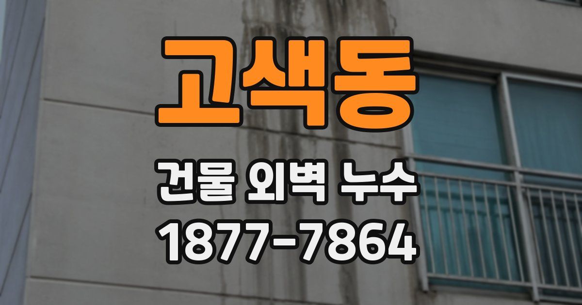 고색동 건물 외벽 누수