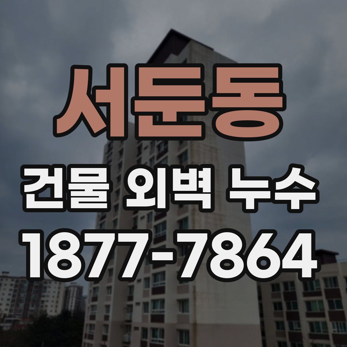 서둔동 건물 외벽 누수