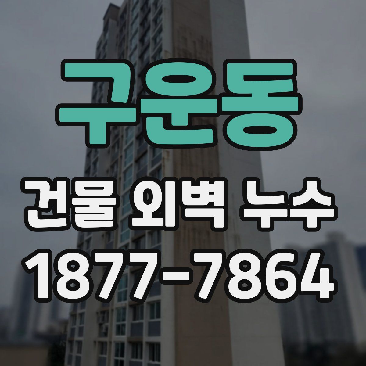 구운동 건물 외벽 누수