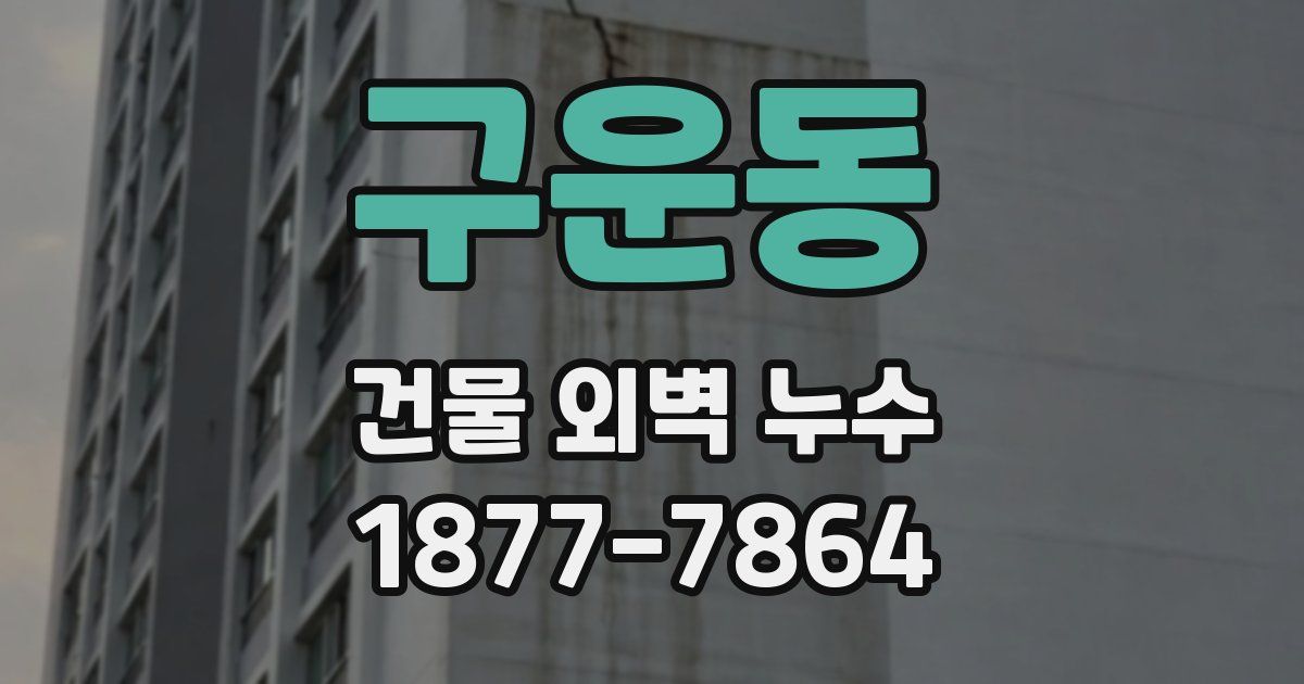 구운동 건물 외벽 누수