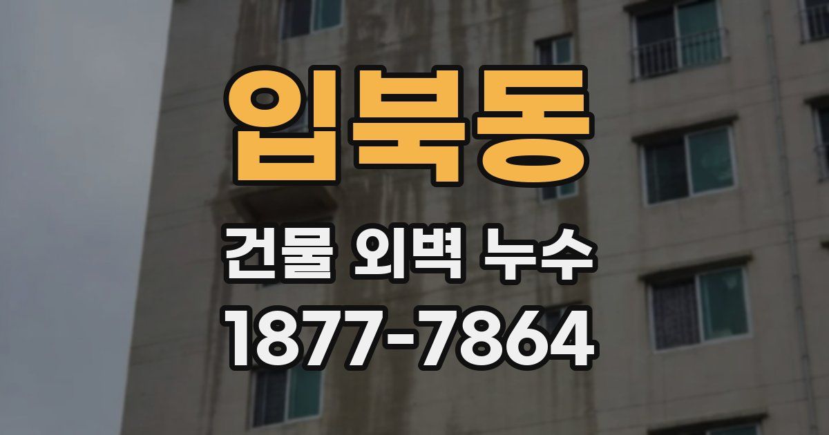 입북동 건물 외벽 누수
