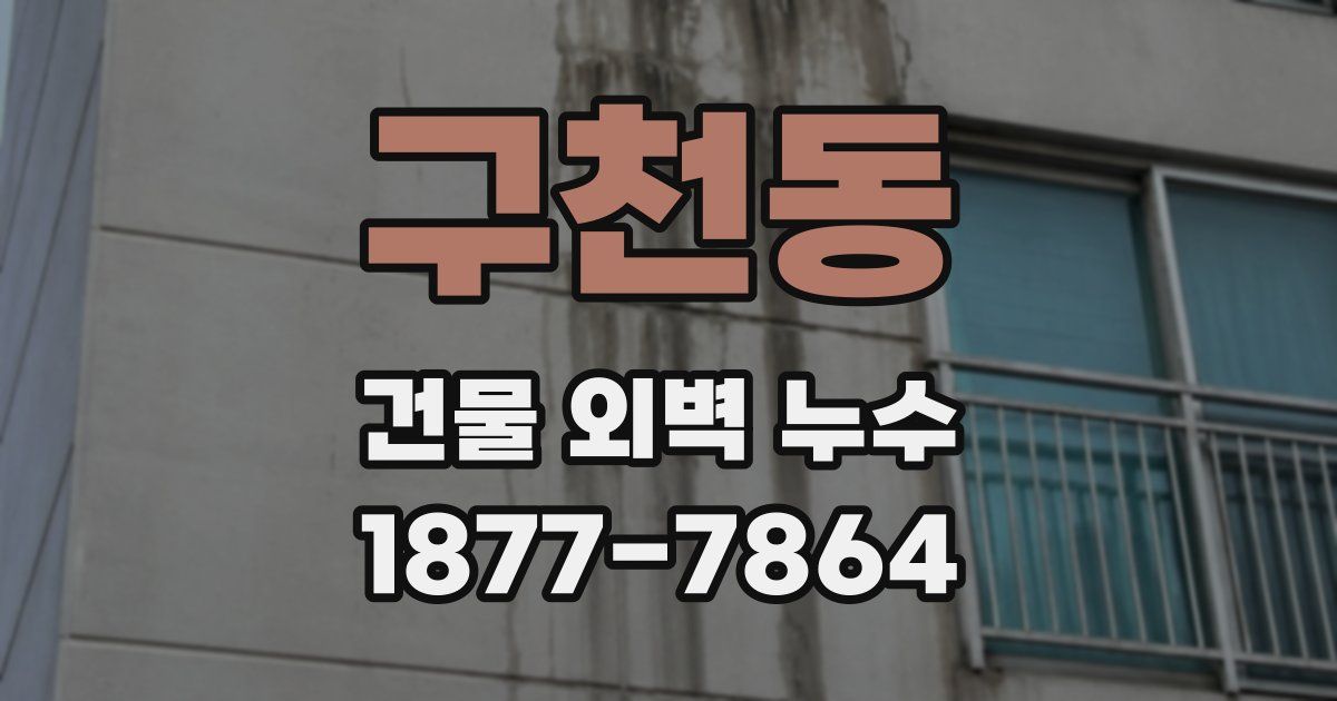 구천동 건물 외벽 누수