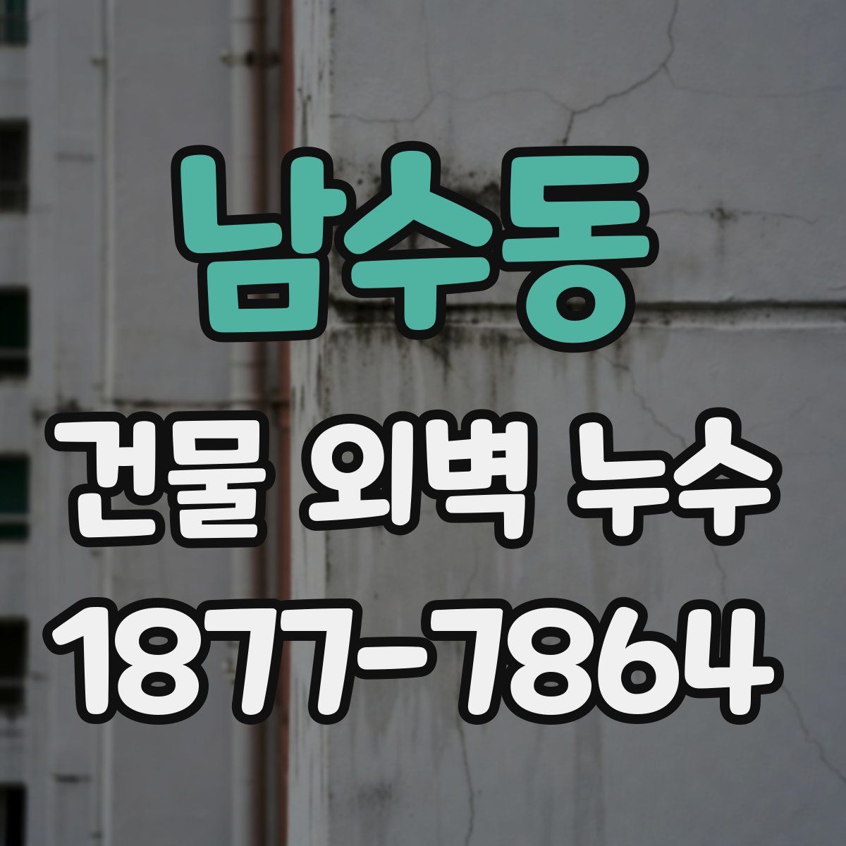 남수동 건물 외벽 누수