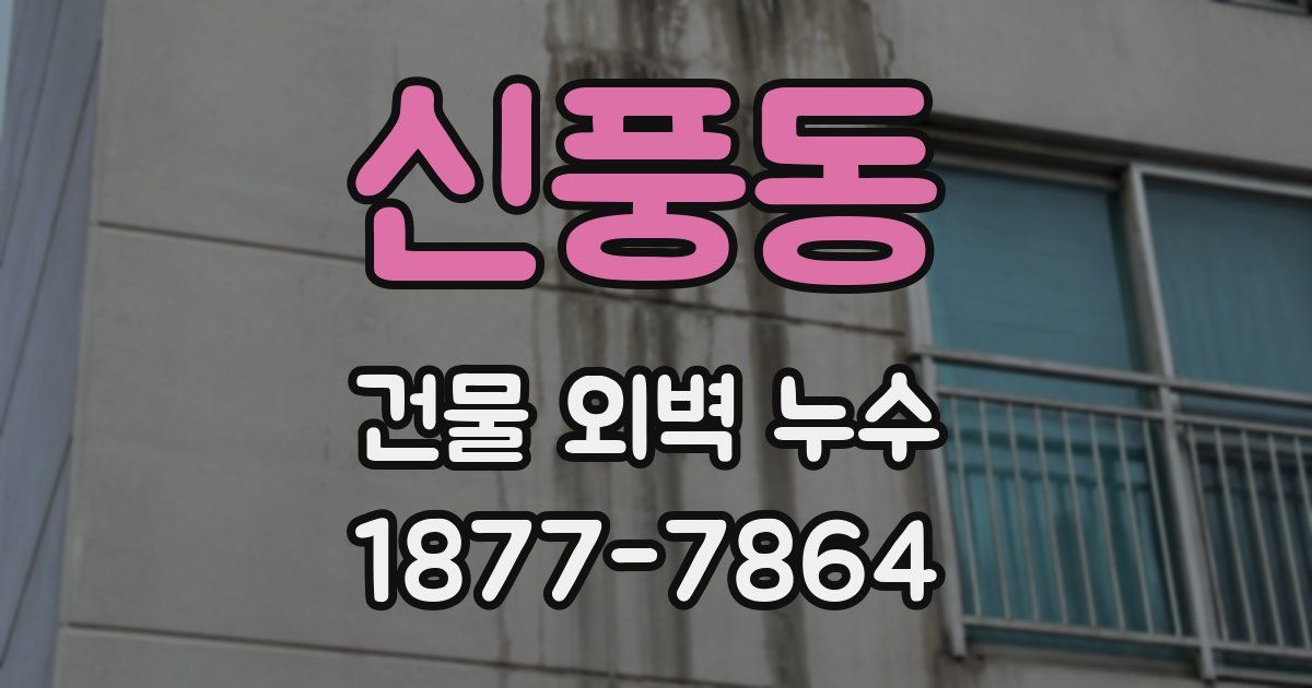 신풍동 건물 외벽 누수