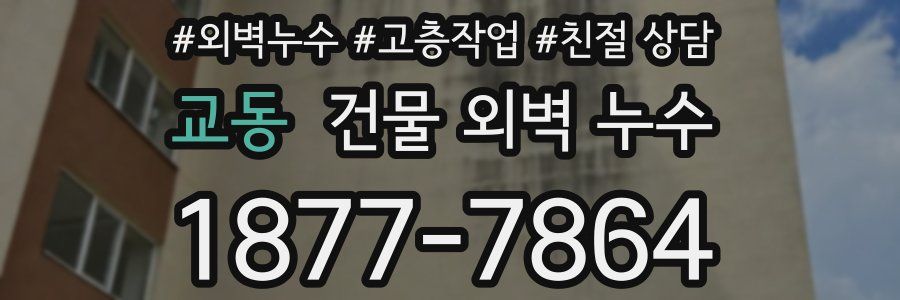 교동 건물 외벽 누수