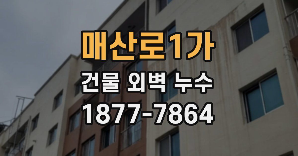 매산로1가 건물 외벽 누수
