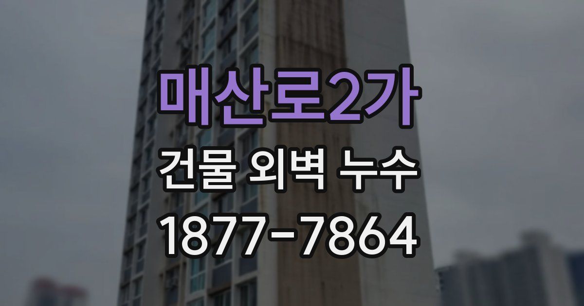 매산로2가 건물 외벽 누수