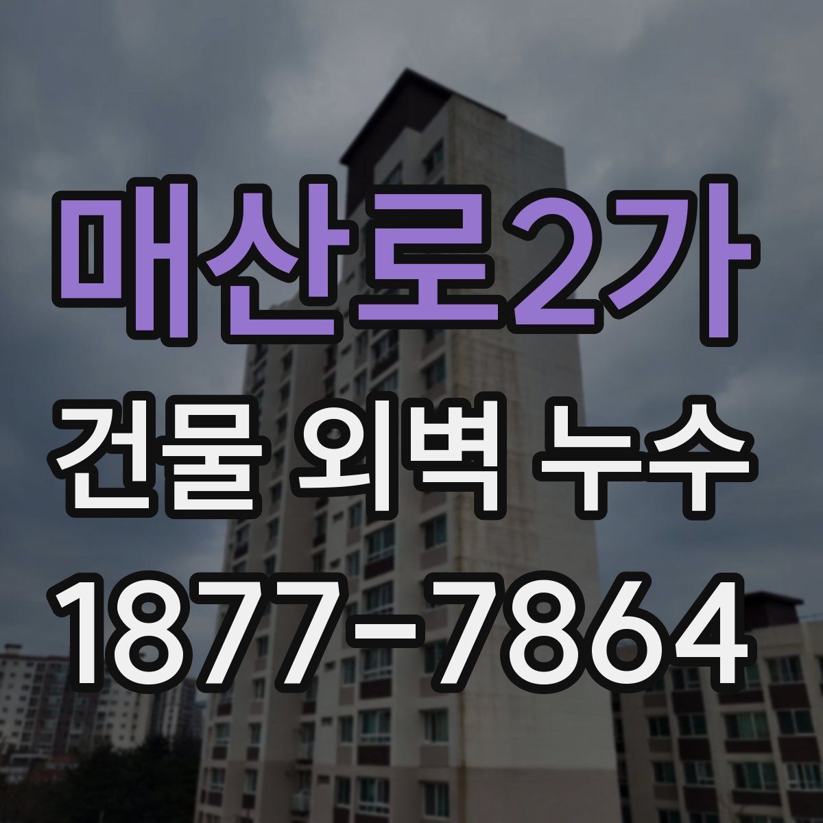매산로2가 건물 외벽 누수