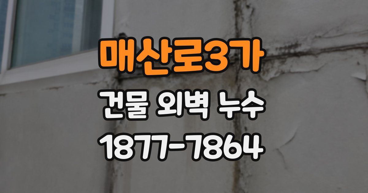 매산로3가 건물 외벽 누수