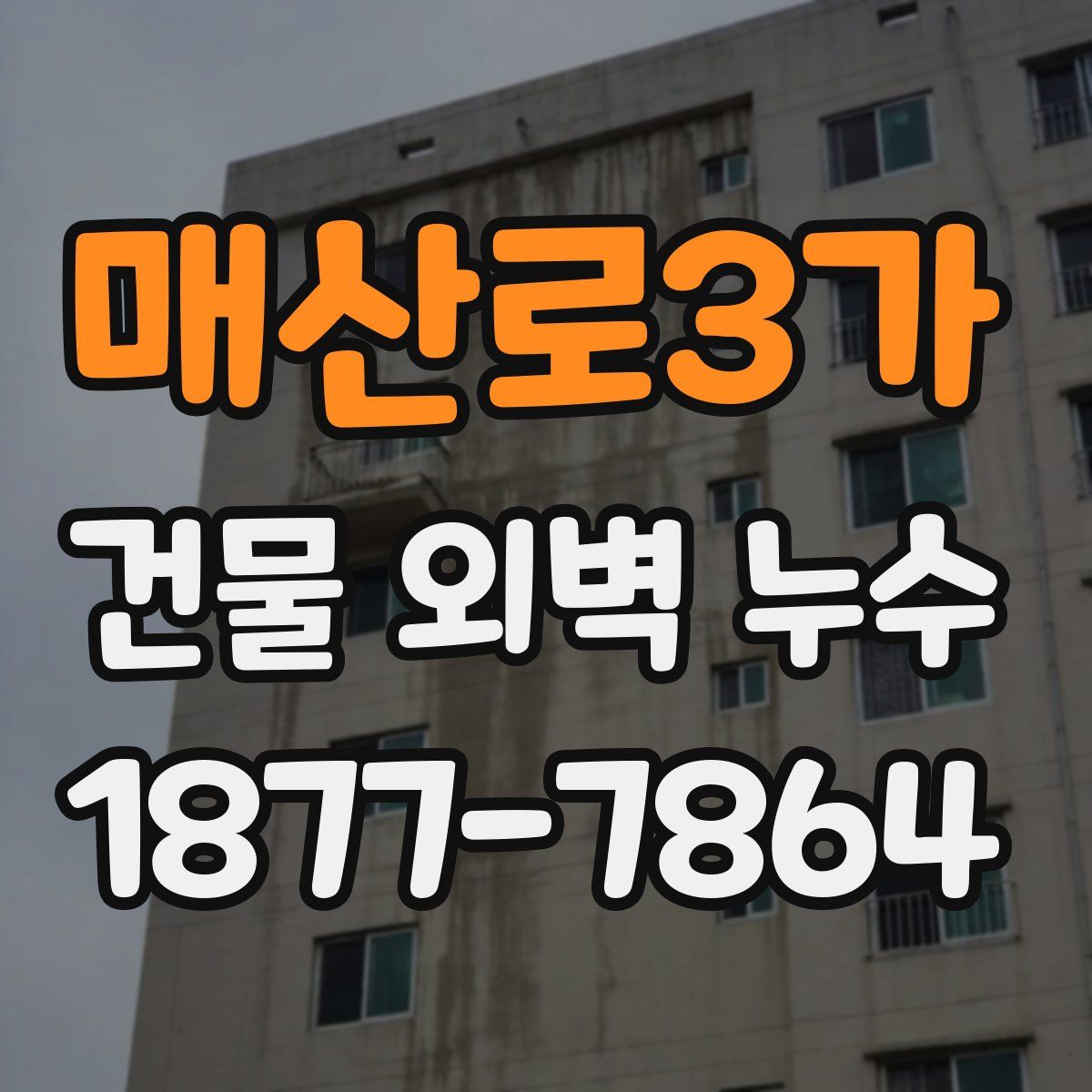 매산로3가 건물 외벽 누수
