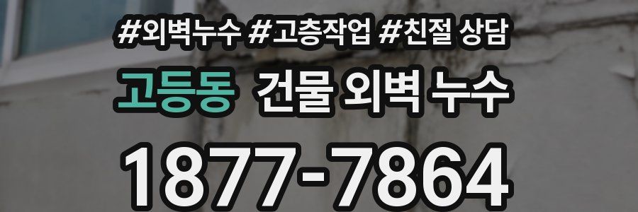 고등동 건물 외벽 누수