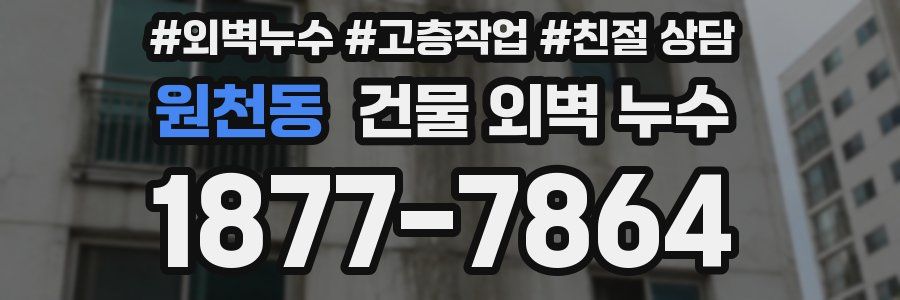 원천동 건물 외벽 누수