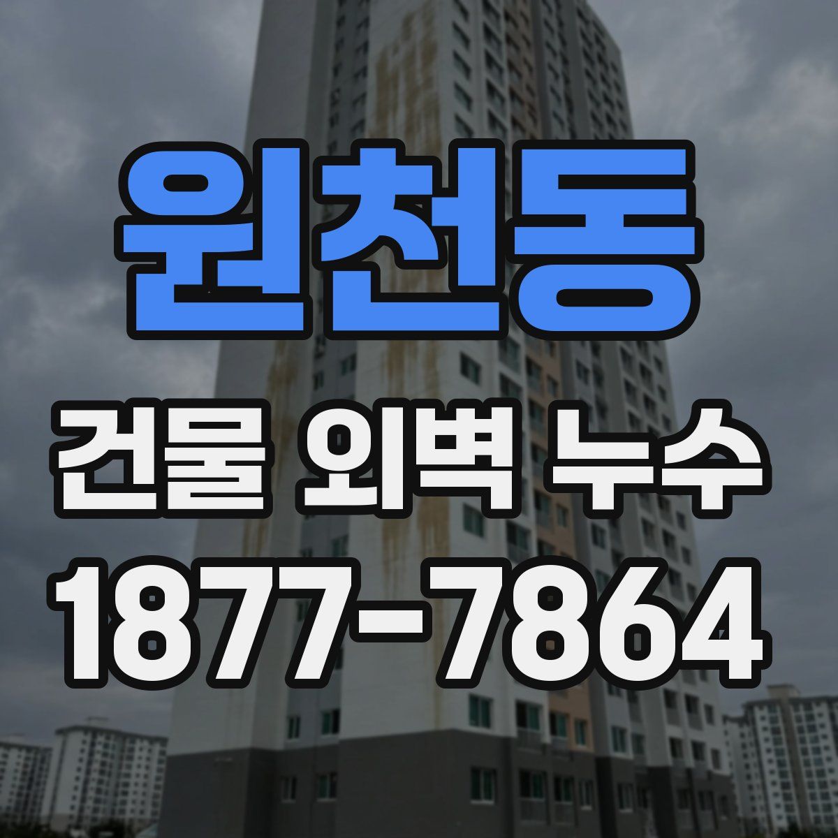 원천동 건물 외벽 누수