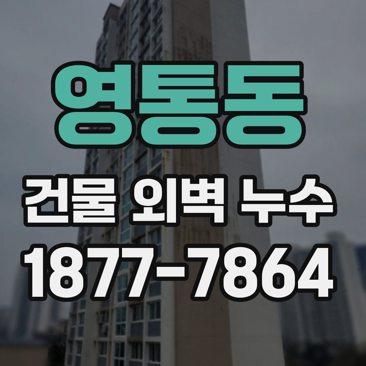 영통동 건물 외벽 누수