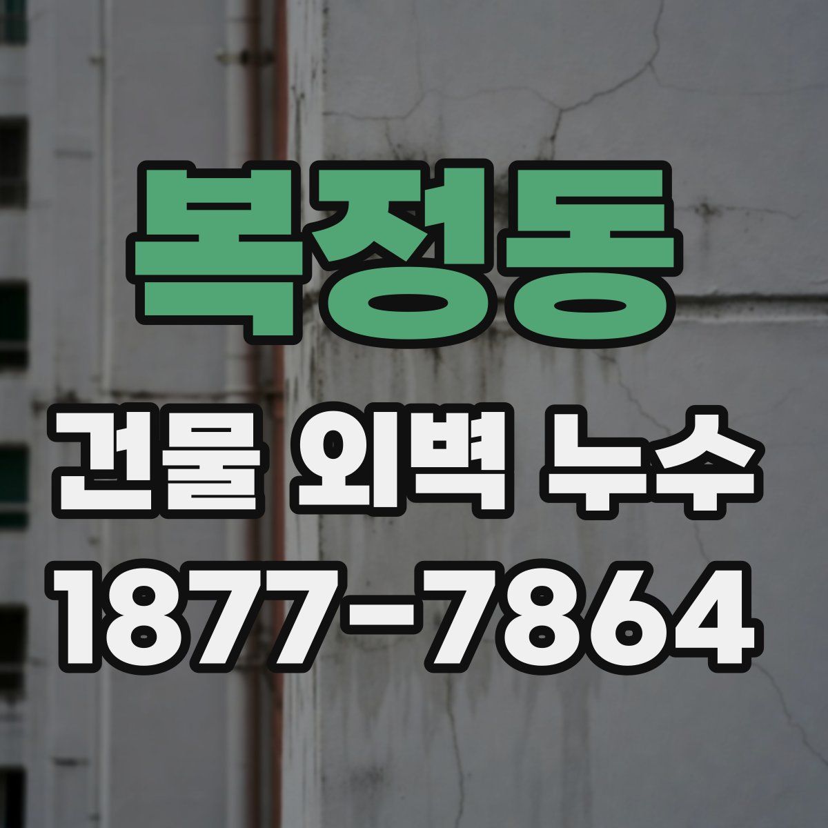 복정동 건물 외벽 누수