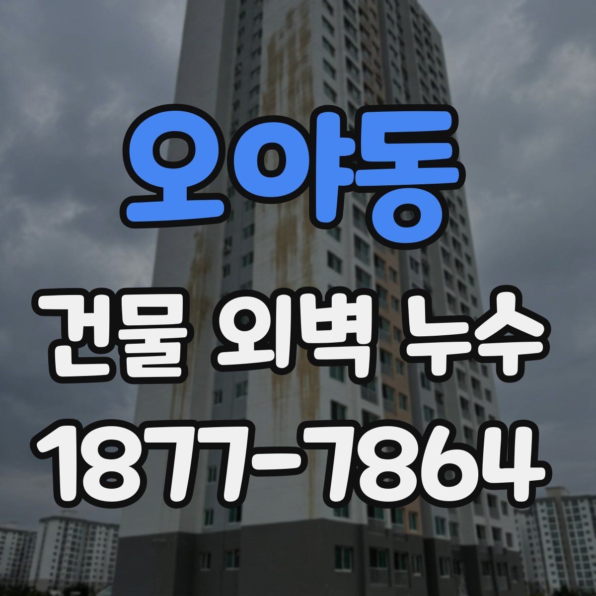 오야동 건물 외벽 누수 공사 범위는 어떻게 정할까