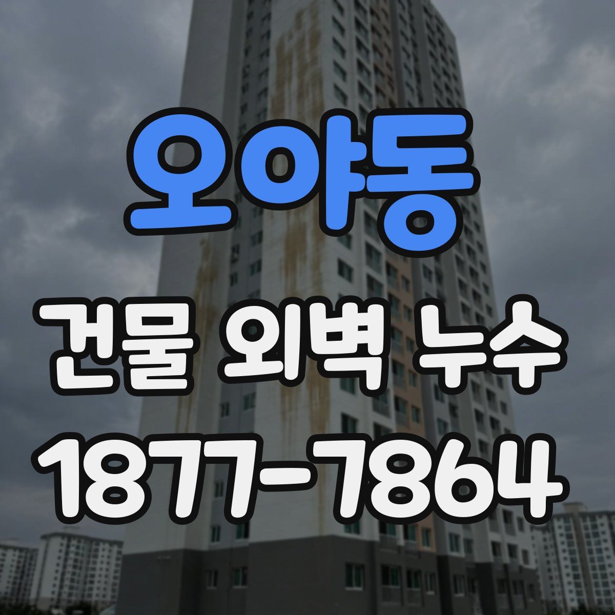 오야동 건물 외벽 누수